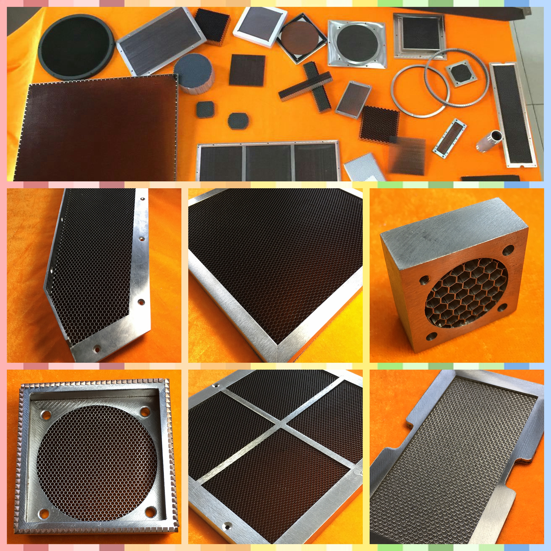 More sample pictures of honeycomb waveguide