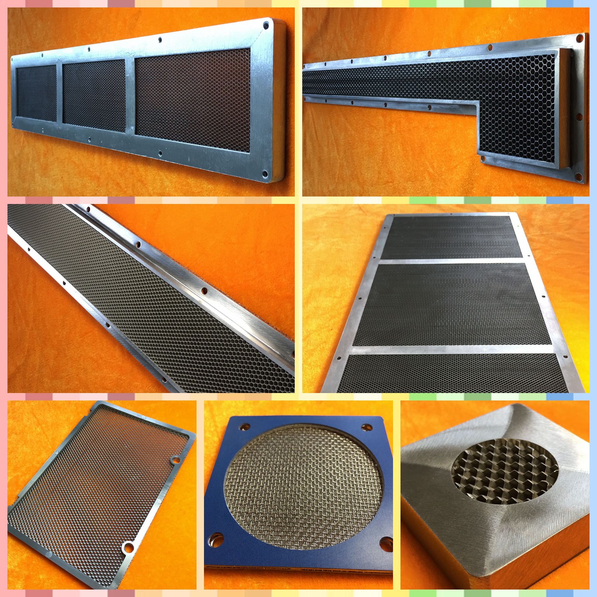 Sample pictures of honeycomb waveguide